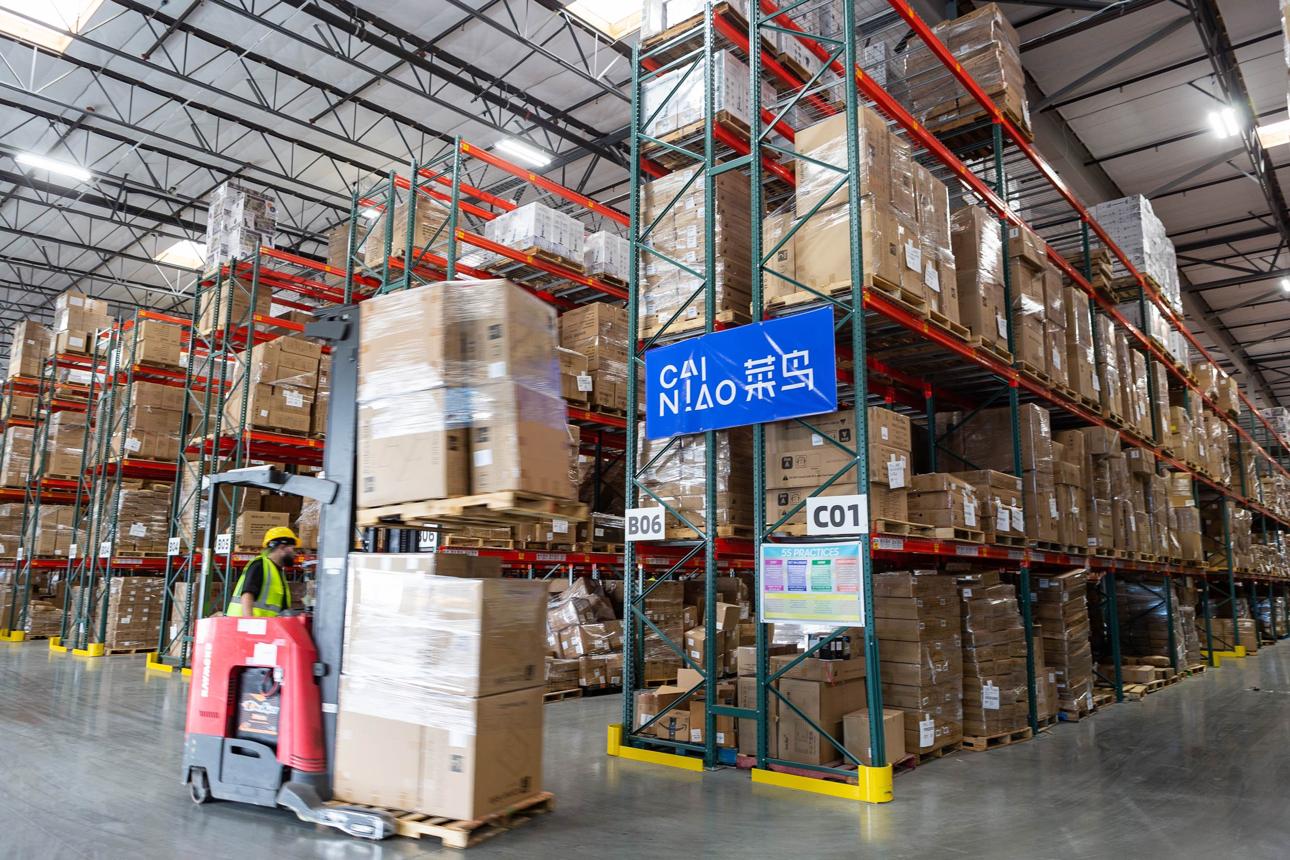 Boxes stored at the China warehouse