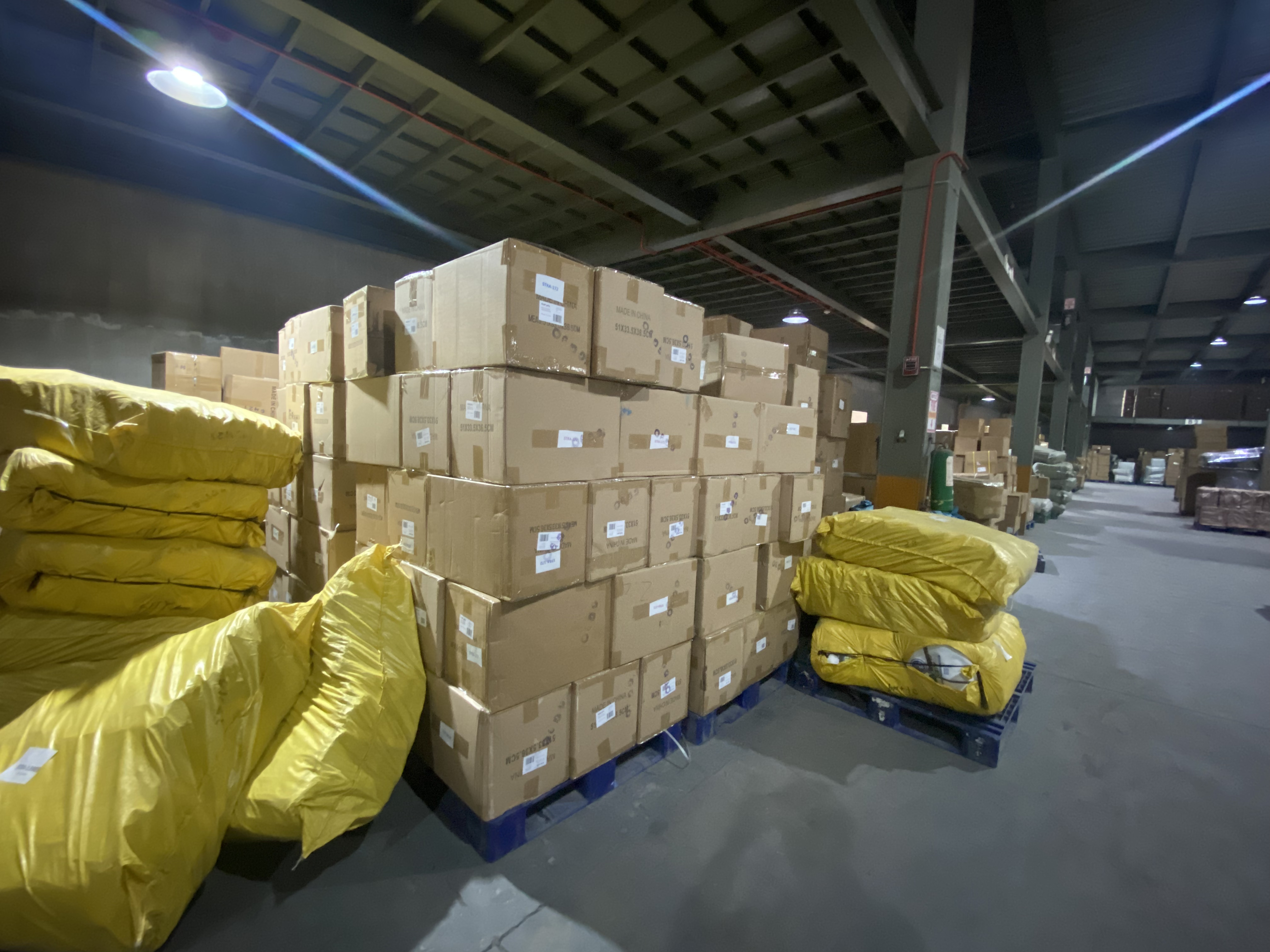 Package ready for pickup at a warehouse